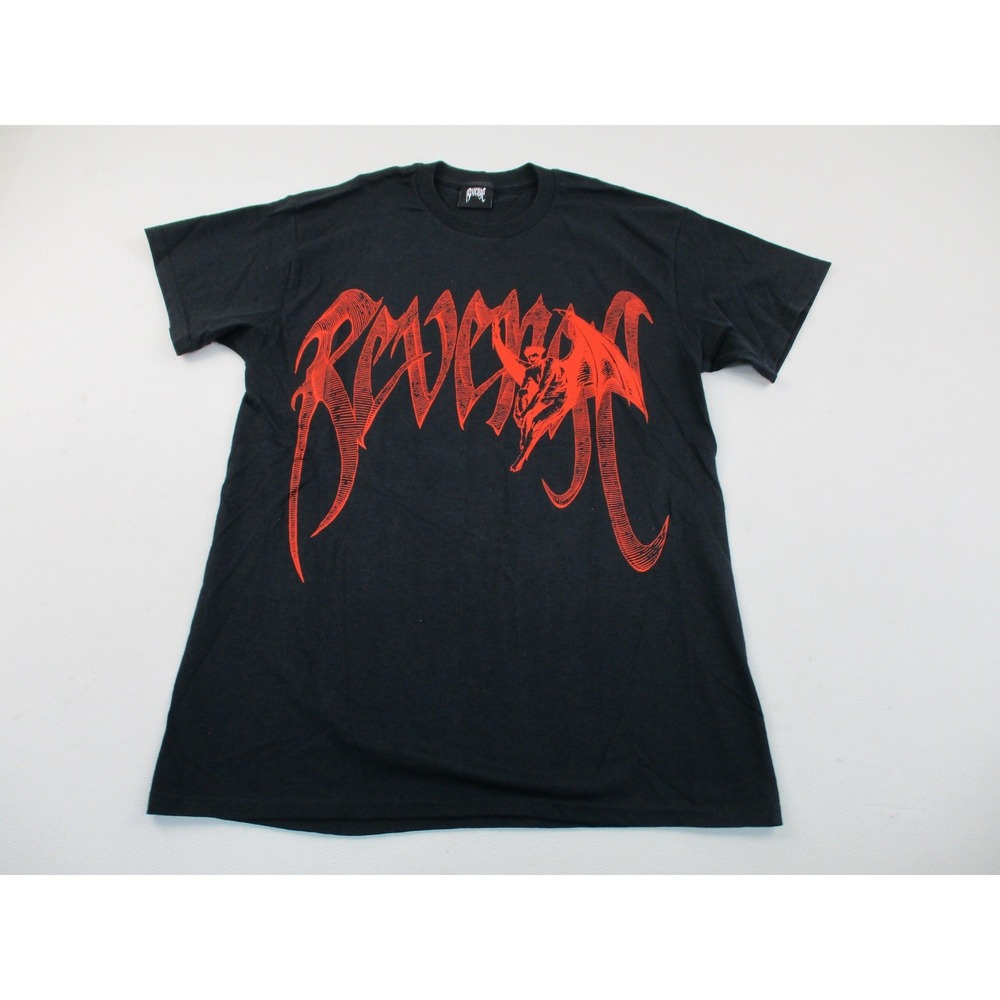 Revenge Shirt Mens Medium‎ Black Red Winged Logo Grunge Streetwear Tee